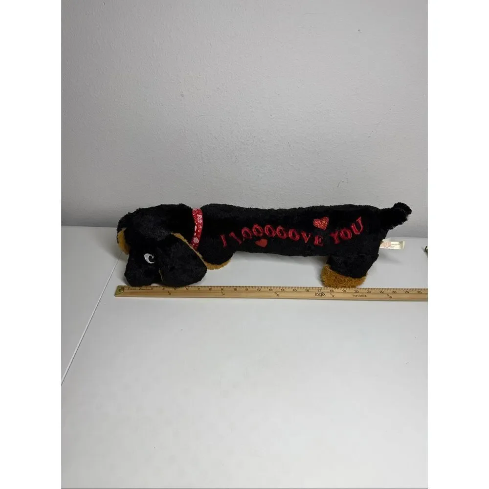 Dan Dee I Love You This Much 20” Dachshund Weiner Plush Dog Valentine’s Day*Note